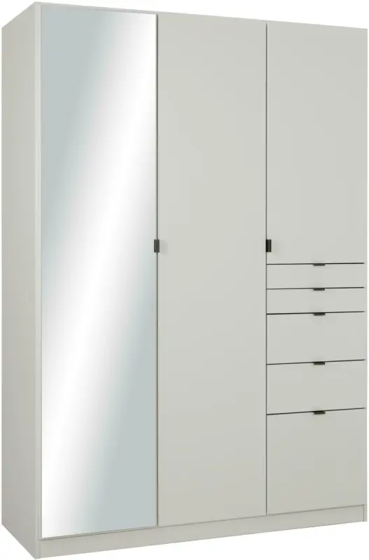 Drehtürenschrank in Weiß ca. 136x197x54cm