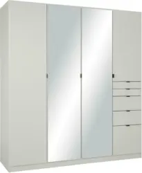 Drehtürenschrank in Weiß ca. 181x197x54cm