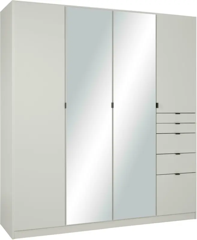 Drehtürenschrank in Weiß ca. 181x197x54cm