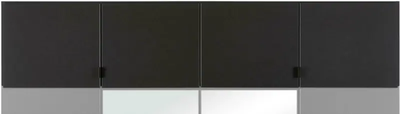 Aufsatzschrank in Graphitfarben ca. 181x39x54cm