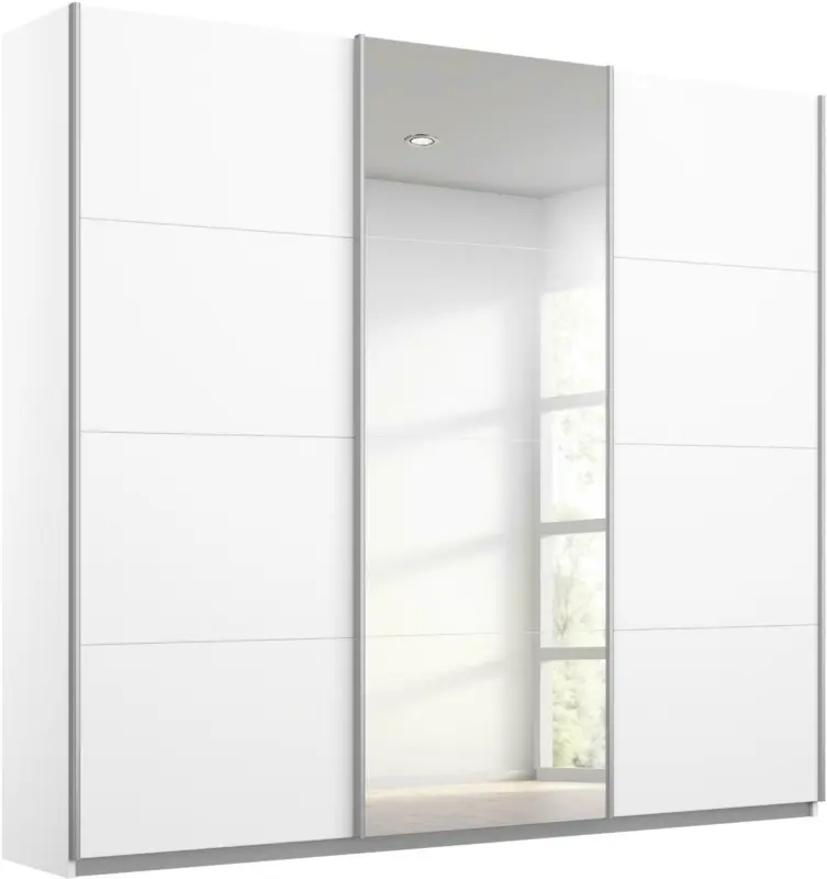 Schwebetürenschrank in Weiß ca. 203x210x62cm