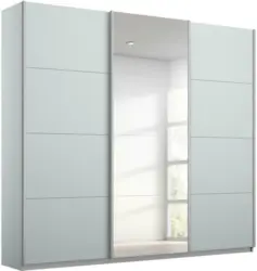 Schwebetürenschrank in Grau ca. 203x210x62cm