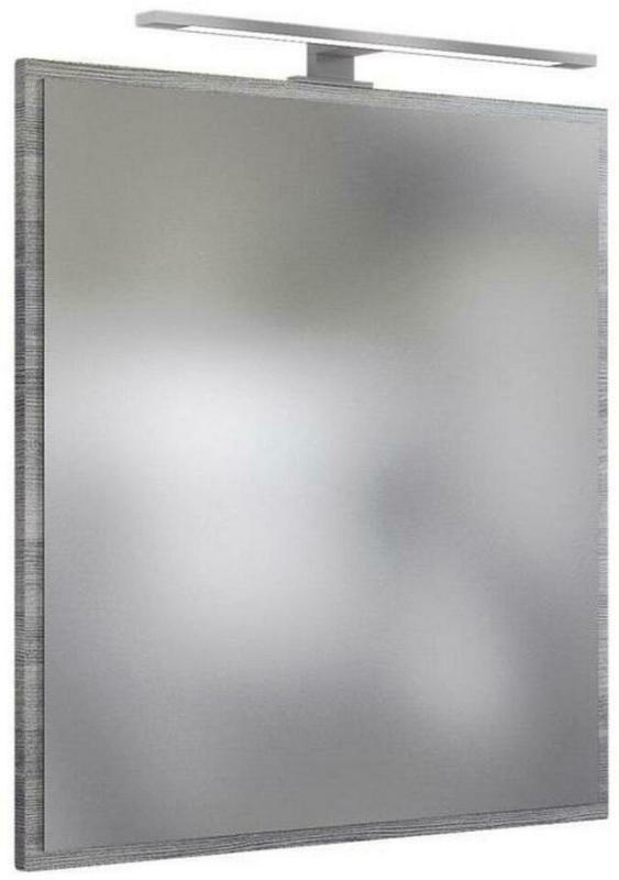 Badspiegel Arezzo BxH 60x64 cm LED-Beleuchtung Rahmen Graphit