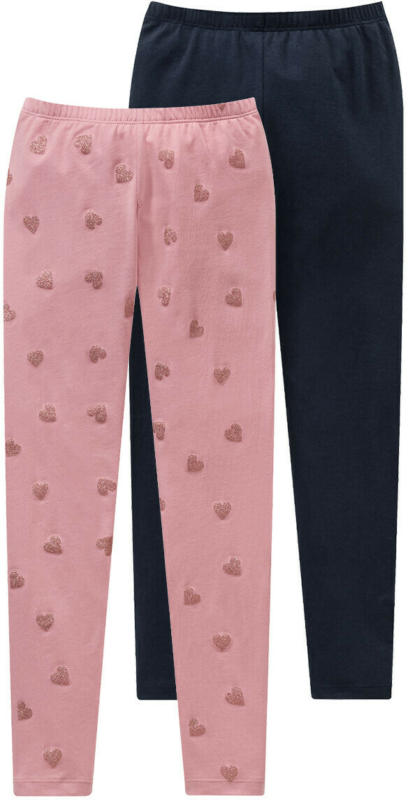 2 Mädchen Leggings in verschiedenen Dessins