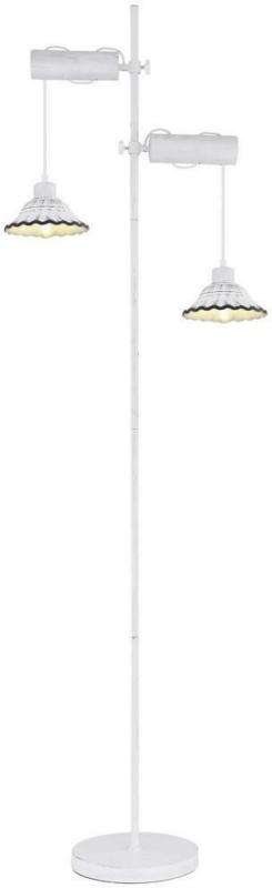 Stehlampe Holz Jowita H: 168cm Schwarz/Weiß, höhenverstellbar