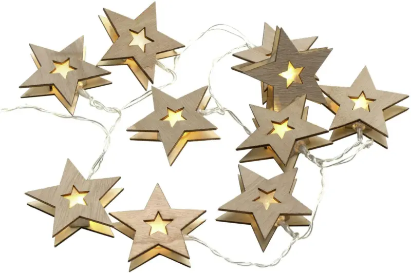 Lichterkette Hole aus Holz