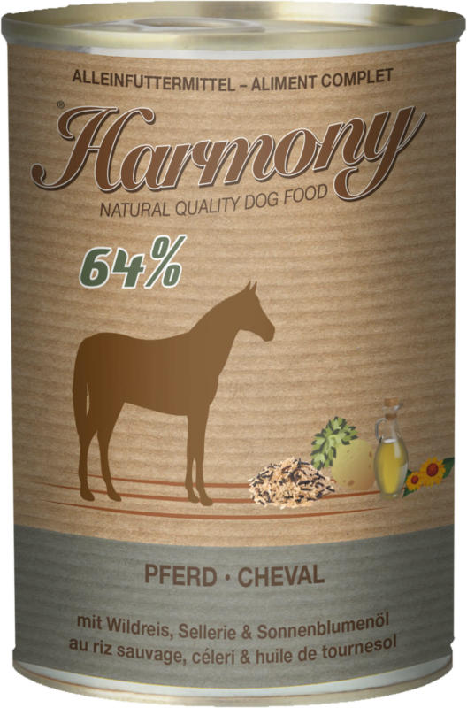 Harmony Dog Natural Nassfutter Pferd 6x400g