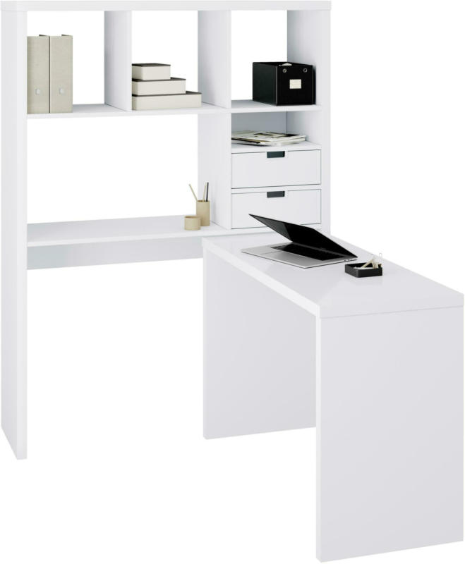 Schreibtisch in Weiß ca. 115x155x45cm