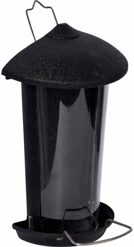 Wand-Futterspender, 8x24,5x16 cm, schwarz
