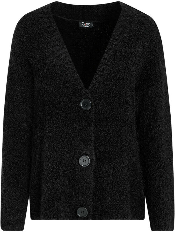 Damen Strickjacke mit drei großen Knöpfen