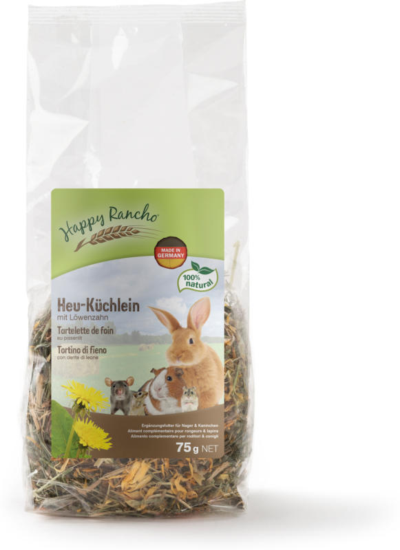 Happy Rancho Snack pour rongeurs tartelette de foin au pissenlit 75g