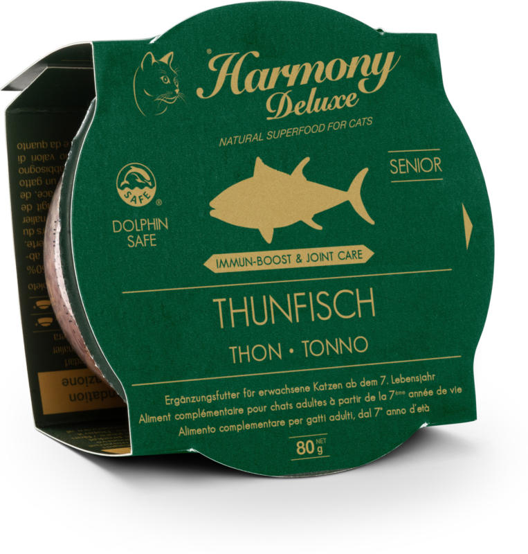 Harmony Cat Deluxe Cup Senior Thon Immun-Boost & Care 80g