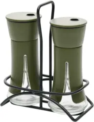 Salz-und Pfefferstreuer Oil Green, 3-teilig