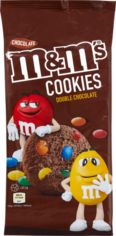 M&M’s Cookies Double Chocolate, 180 g