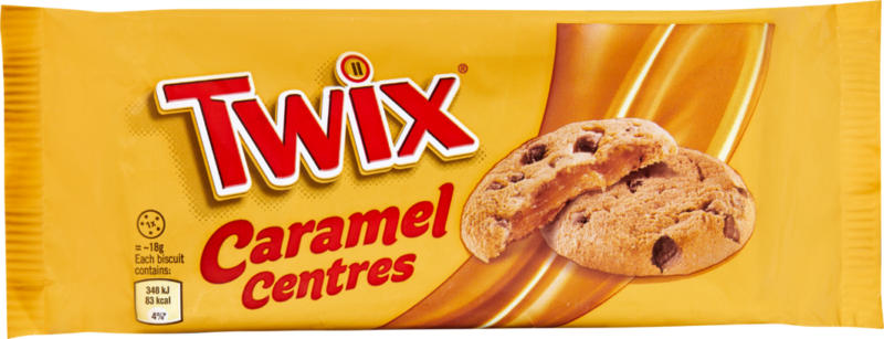 Twix Cookies Caramel Centres, 144 g