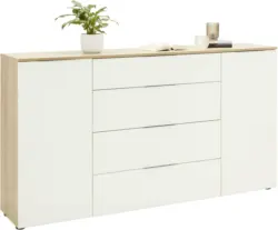 Sideboard in Weiß/Eichefarben