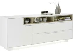 Sideboard in Weiß/Eichefarben