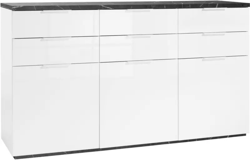 Sideboard in Anthrazit/Weiß