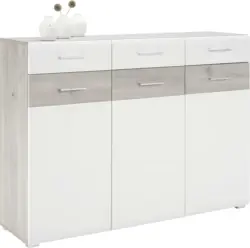 Sideboard in Weiß/Silbereichenfarben