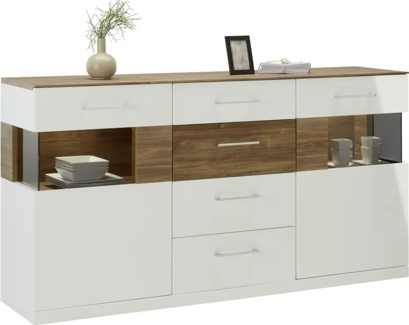 Sideboard in Weiß Hochglanz