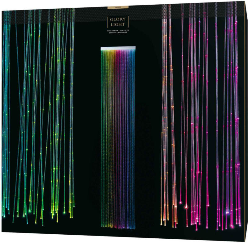 Rideau lumineux à LED 50 x 250 cm multicolore -