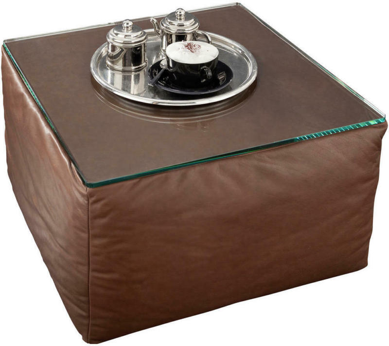 Hocker in Leder Braun