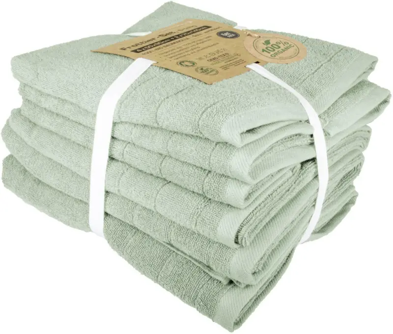 Frottierset Caithana Bio-Baumwolle in Gr&uuml;n