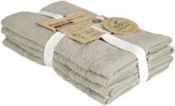 Frottierset Caithana Bio Baumwolle in Taupe, 4 Stk.