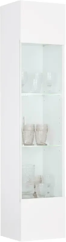 Hängevitrine in Weiß Hochglanz