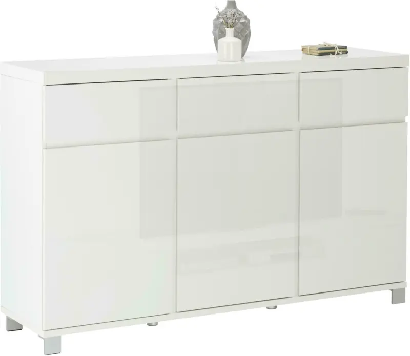 Kommode in Weiß Hochglanz