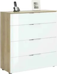 Kommode in Weiß/Eichefarben