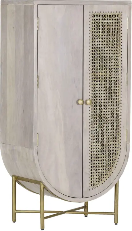 Highboard aus Holz in Naturfarben