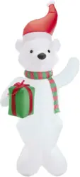 Aufblasbare LED-Dekofigur Weihnachtsbär, ca. 240cm