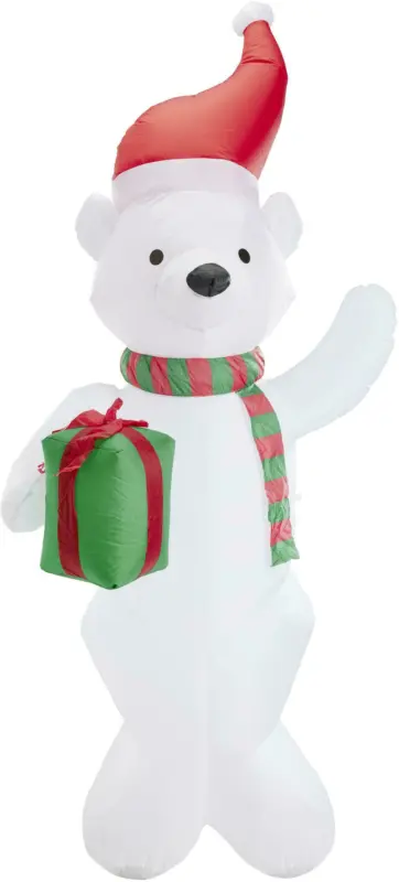 Aufblasbare LED-Dekofigur Weihnachtsbär, ca. 240cm