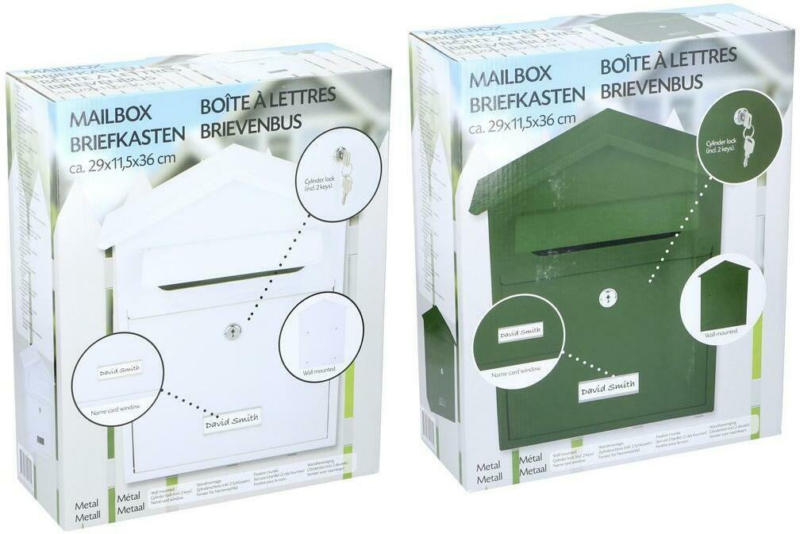 Briefkasten Weiss/Grün