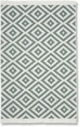 Handwebteppich Inaya in Grün/Weiß ca. 80x150cm