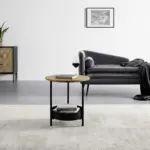 mömax Couchtisch 'Ketty', Ø ca. 51 cm, natur/schwarz