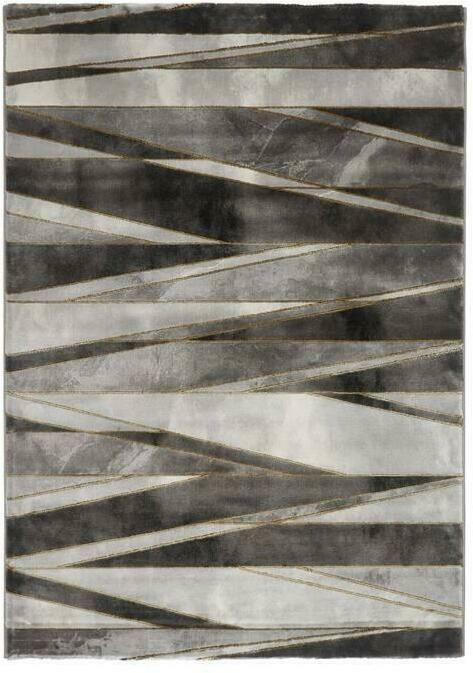 Handwebteppich Platon 2 in Grau/Gold ca. 120x170cm