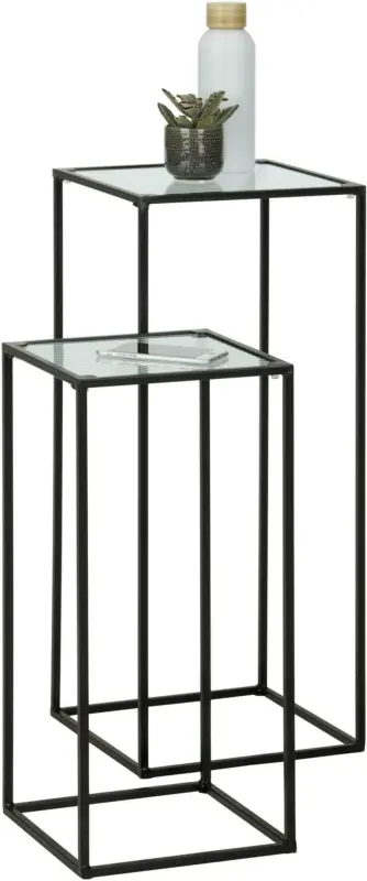 Blumensäule Arne in Schwarz, 2er Set