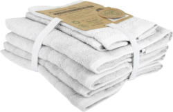 Handtuch Set Caithana Bio-Baumwolle in Weiß, 6 Stück