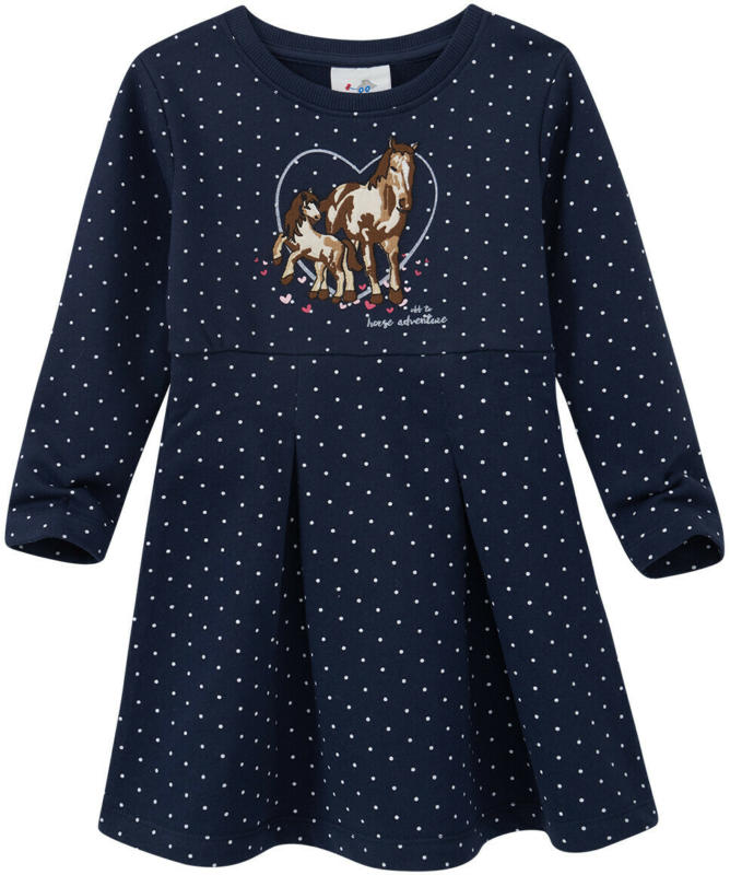Mädchen Sweatkleid mit Pferde-Applikation
