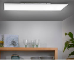 LED-Deckenleuchte dimmbar 100 cm x 25 cm Weiß