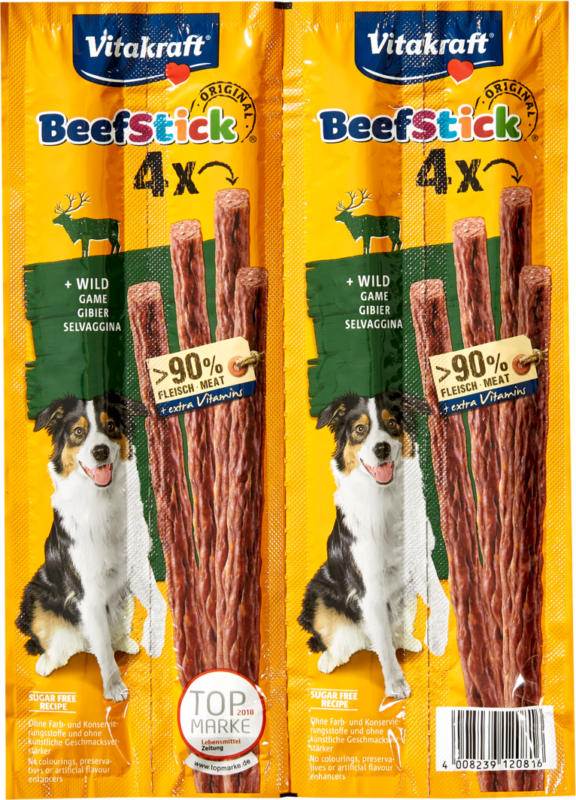 Vitakraft Beef-Stick, Cacciagione, 4 pezzi