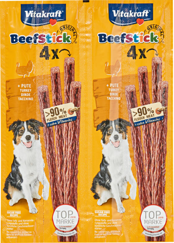 Beefstick Vitakraft, Dinde, 4 x 12 g