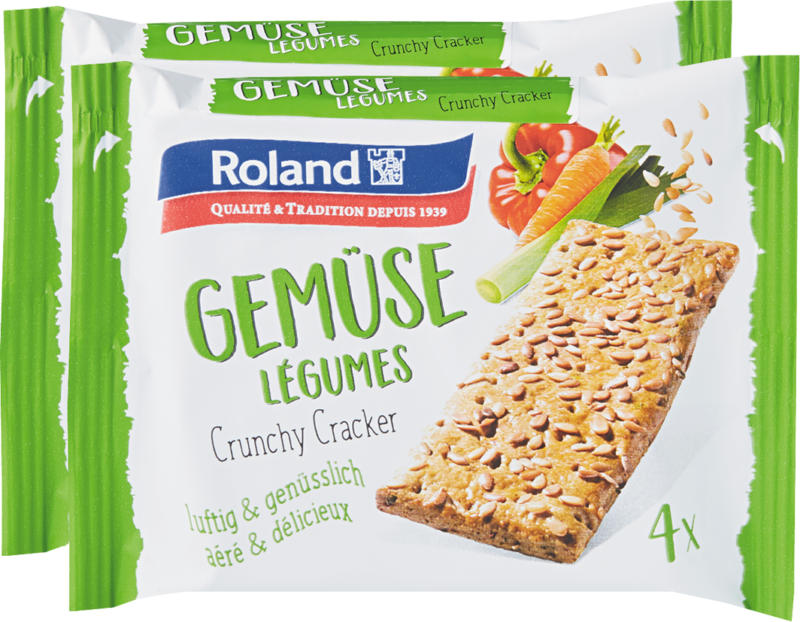 Roland Crunchy Cracker, Légumes, 2 x 130 g
