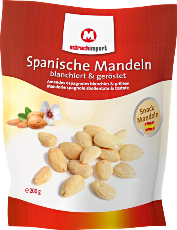 Amandes espagnoles Märsch, blanchies et grillées, 200 g