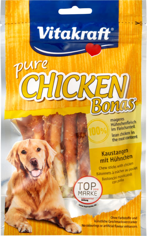 Bastoncini masticabili Chicken Bonas Vitakraft, con pollo, 80 g