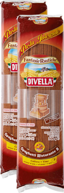 Spaghettis Ristorante 8 integrali Divella, 2 x 500 g