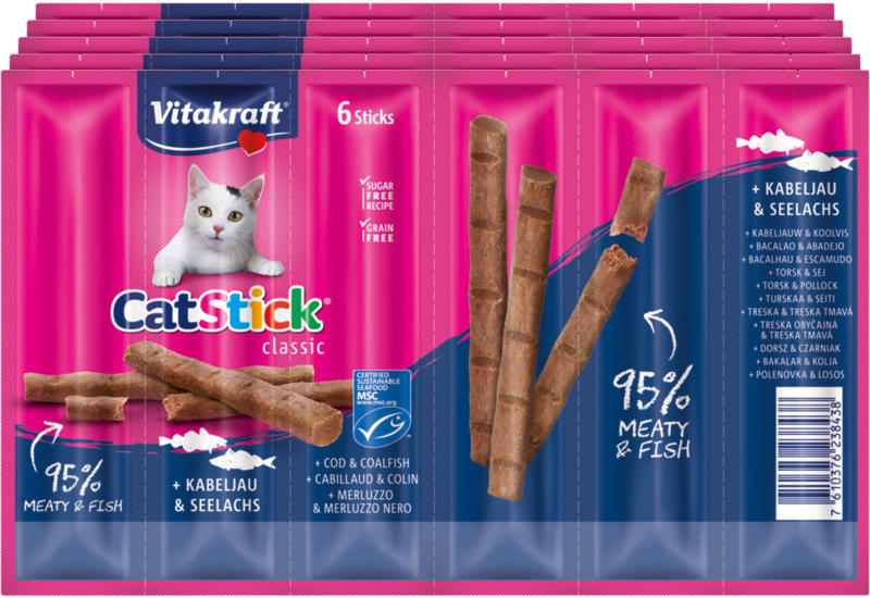 Vitakraft ACTION Cat Stick 5x6 cabillaud & thon