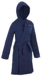 Bademantel Bio-Baumwolle Kinder marineblau